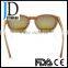 2016 latest trendy vintage blue mirrored lens zebrawood sunglasses