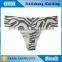 Custom Made Sexy Panty Sexy Seamless Thong With Zebra-stripe Print Made in China Shantou Gurao Manufactory