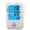 Household blood pressure cuff with blue backlit and extra large LCD