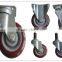 JY-302|zinc Plate Swivel Caster With Top Plate| Black Red Swivel Wheel for Trolleys