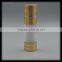 gold color round airless cosmetic bottle for personal care