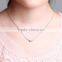 Promotional cheap price three cz stones simple pendent necklace