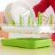 New kitchen utensils dish drainer with Eight-sticks durable double layer cup plate dish drainer