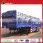 Tri axle frame fence suround skete semi trailer ethiopia howo cargo trailer for animals