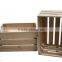 Solid Vintage French Wooden Fruit Vegetable Crates for Sale