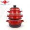 china popular 3pcs no stick hot sale enamel cookware set wholesale