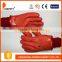 DDSAFETY Orange Pvc Sandy Finished Glove With Acrylic Boa Liner