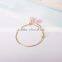 pink crystal quartz and tassel gold wire bangle natural stone gold wire bangle