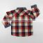 2016 New design boy's shirt /100% cotton paid shirt/denim stitching