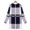 new arrivals top fashion high-end plus size checked design ladies chinese winter new model coat women 2015