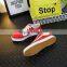 Black and white lace-up casual canvas shoes for men