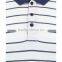 MGOO 100% Cotton Pique White Woven Stripe Polo Blue Tie Dye Color Short Sleeves Custom Polo