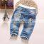 Cheap wholesale winter thick warm kids denim jeans pants new style kids girls jeans pants