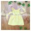 Boutique Summer Toddler Girls Dress Yellow Gingham Kids Ruffle Sleeve Design Birthday Party Dress