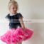 2016 wholesale boutique spring summer fashion casual design short fluffy Chiffon tutu skirt for baby girls