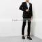 Men's Black Smart Velvet Skinny Fit Pants