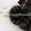 100% real raccoon fur pom poms with snap button for beanie hat