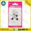 Promotional gift type quick fixed using metal extenders in different colors crystal bordered