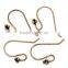 Copper Earring Hooks Antique Copper W/Beads 23mm x 18mm,5Pairs