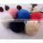 Solid color soft round rabbit fur hairband rabbit fur ball hair elastic