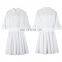 Wholesale Casual Style White Color Women Shirt Dresses