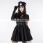 2017 New Black Cosplay Party Dress Sexy Police Officer Halloween Costume