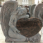 Graveside Angel Cameo Granite monument Memorial Granite headstone Granite tombstone book shape tombstone