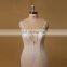 Graceful Beaded Lace Mermaid V Back Wedding Dress Chapel Train