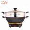 Four levels Multi-functional cast iron electric skillet Two Layers Electric Steamer Cooking Pot in good health