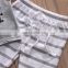 Fashion Baby Clothes Set 2PCS Grey Top And Stripe Pants Baby Boy Boutique Outfits