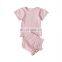 A0156# 2pcs Newborn Kids Baby Girls Clothes Set Short Sleeve T Shirt Tops+ Shorts+Outfits Clothing