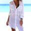 2019 Beach Cover up robe Plage Pocket Beach Sarong Bikini Cover up Bathing Suit Women Beachwear Swimsuit Cover up Pareo Tunic