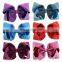 2020 new arrival Girls Hairclips Baby Kids Sweet Shiny Barrettes Bowknot Hair Ornaments Colorful 8 inch handmade