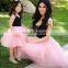 New Family Look Mother Daughter Dresses Pink Patchwork Mesh Princess Dress Mother And Daughter Clothes Mom And Daughter Dress