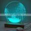 Wholesale Beech Wood Led Display Night Light 3d Led Wooden Base Lamp