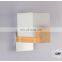 Modern Creative Square LED Wall Lamp Simple Wood Art Bedroom Bedside Lamp