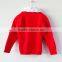 PD15119 Cotton Polo Knitted Jumper Red Girls Lapel Jumpers