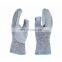 Reinforced Cow Leather on Palm HPPE Cut Resistant Gloves Thumb Crotch And Finger Tips