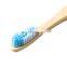 Hot sale 19cm Wavy Bamboo crank Handle Toothbrush  PBT Bristles with 40 Holes  With Logo