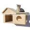 hot sale wall mounted solid wood cat jump platform house furniture suspension bridge
