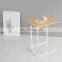 Small side table modern glass stone coffee table tea table