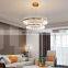 Modern Hotel Living Room Bedroom Round Crystal Chandelier Stainless Steel Decoration European Retro Luxury Pendant Lamp
