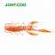 JOHNCOO 75mm 2.5g Artificial Fish Lure Soft Baits Fishing Shrimp Bait