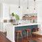 White shaker modern layout design bespoke pantry storage wood slat kitchen cabinetry