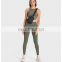Custom Logo Good Quality Lycra Anti-Bacterial 2 Pcs Fitness Gym Set High Waist Yoga Suit Set For Women Workout Outfit Bra Set