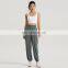 Women Cross Back Sport Bra Gym Top Set Custom Loose Adjustable Jogging Pants For Fitness