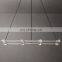 Luxurious classic modern frosted glass ball metal industrial  rectangular chandelier home hotel light luxury interior lighting