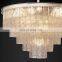 Minimalist Nordic Luxury Glace Round Chandelier Hanging for Living Room Restaurant Bedroom Hotel Ceiling Decorative