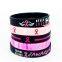 Factory Direct in Stock Healthy Breast Awareness Ribbon Public Service Announcements Soft Smoothly Silicone Bracelet