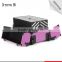 Purple professional rolling trolley makeup case with compartments for nail polishing artist